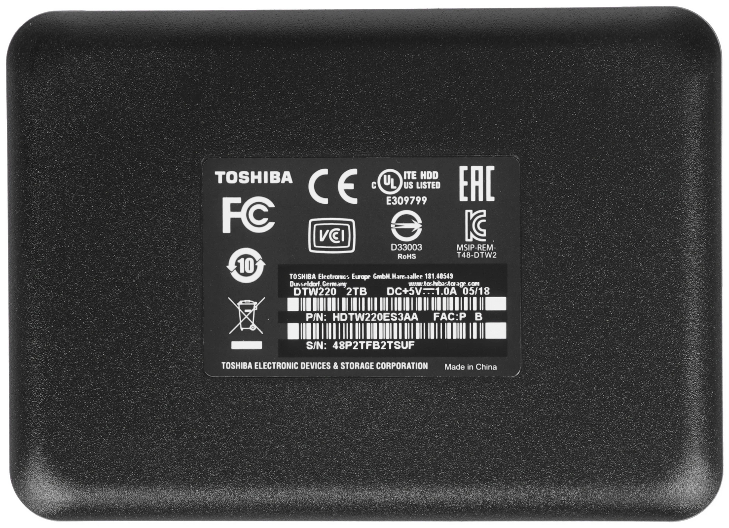 Внешний HDD 2Tb Toshiba Canvio Premium NEW серебристый HDTW220ES3AA