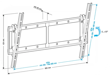 Кронштейн для телевизора Holder LCD-T6606 черный